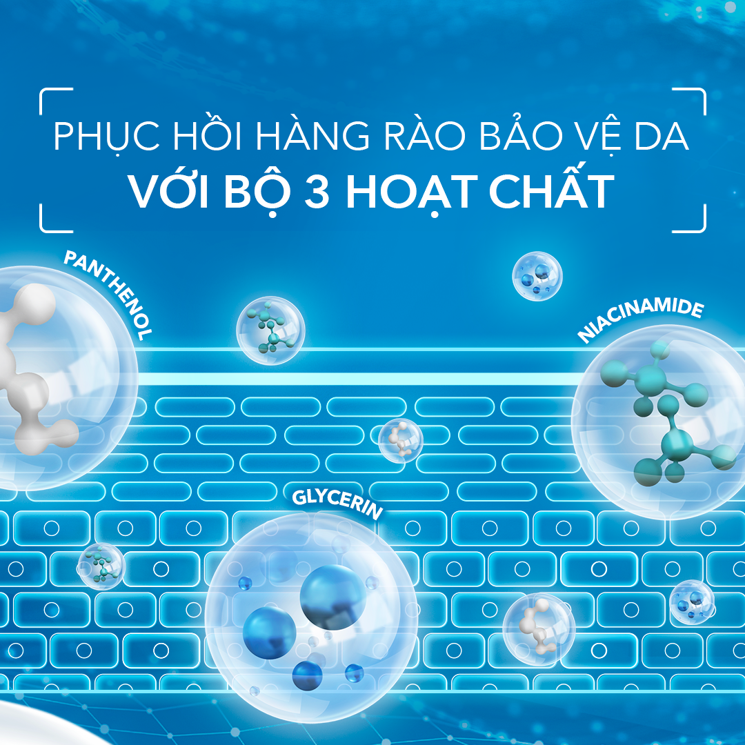 Cetaphil Moisturizing Cream giúp phục hồi hàng rào bảo vệ da với bộ 3 hoạt chất